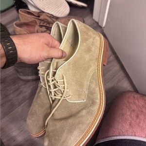 1901 Light Brown Suede Derby Shoes